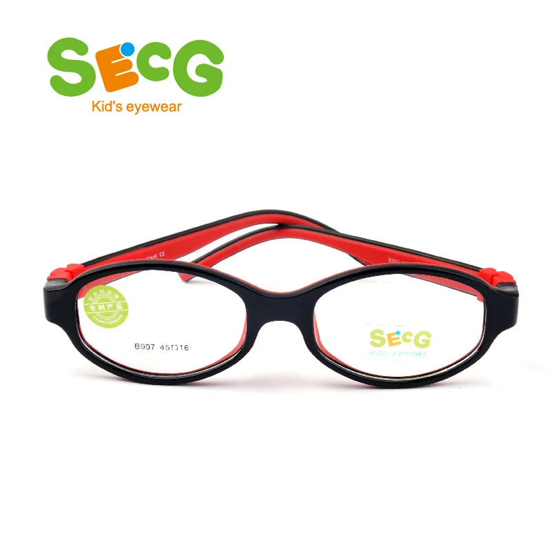 Secg Unisex Children's Full Rim Oval Tr 90 Silicone Eyeglasses 2997 Full Rim Secg