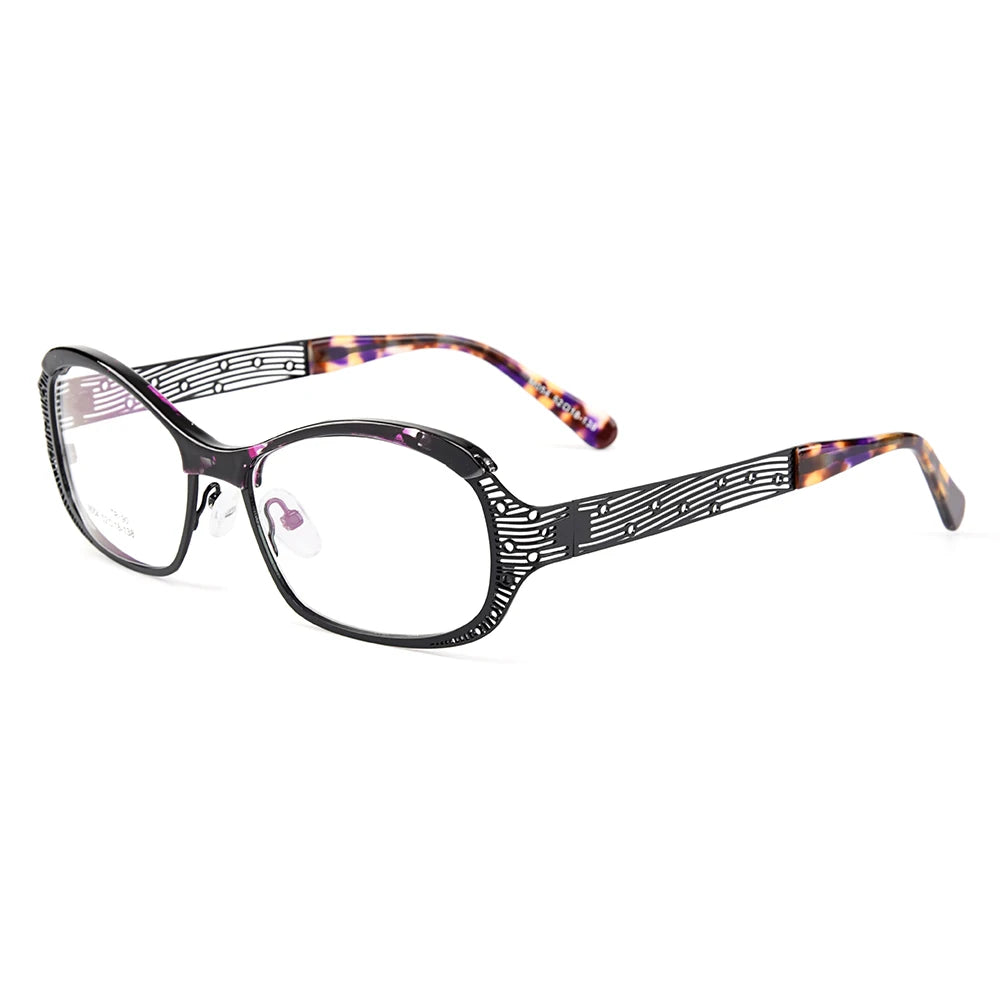 Gmei Women's Full Rim Oval Rectangle Tr 90  Alloy Eyeglasses 19054