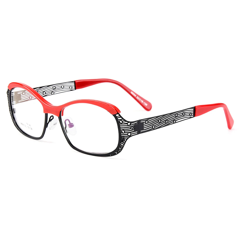 Gmei Women's Full Rim Oval Rectangle Tr 90  Alloy Eyeglasses 19054