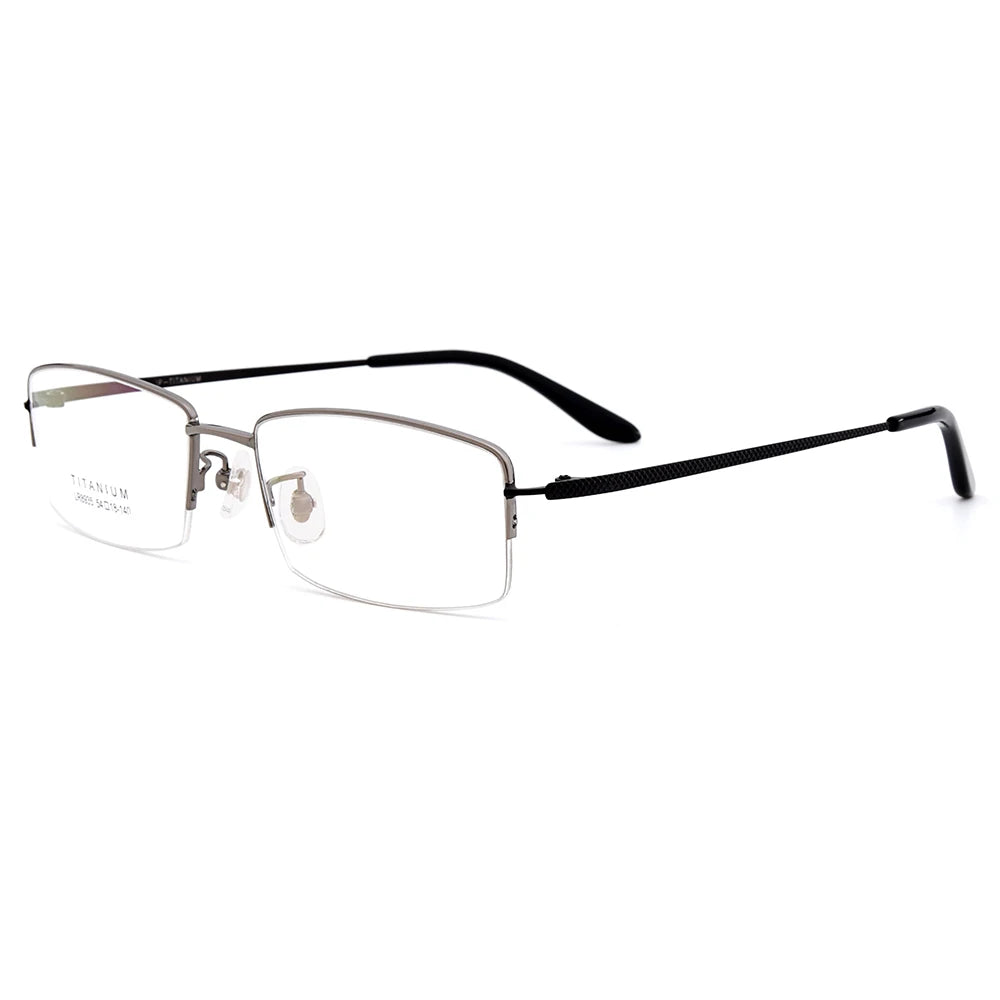 Gmei Women's Semi Rim Square Titanium Eyeglasses 68935