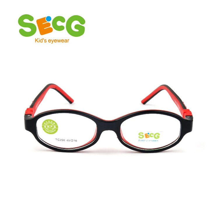 Secg Unisex Children's Full Rim Oval Tr 90 Silicone Eyeglasses 3250 Full Rim Secg C3