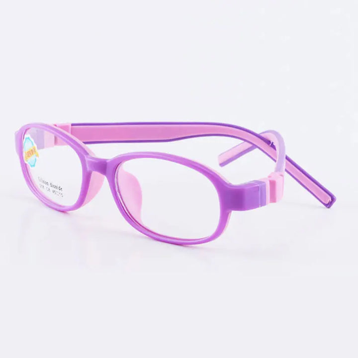Reven Jate Unisex Children's Full Rim Oval Tr 90 Silicone Eyeglasses 51841