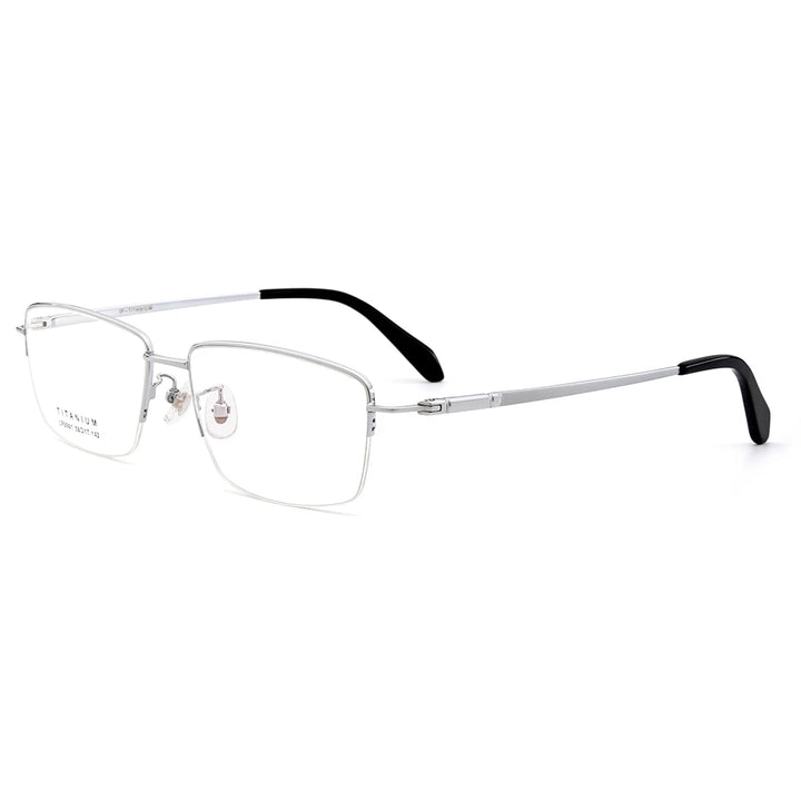Gmei Unisex Semi Rim Big Square Titanium Eyeglasses 68961