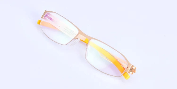 Aimee Women's Full Rim Oval Square Screwless Steel Eyeglasses 32145