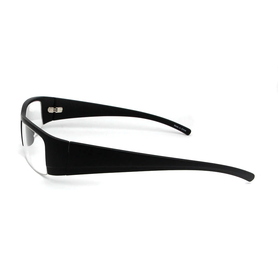 Esnbie Men's Semi Rim Thick Tr 90 Titanium Eyeglasses 4004 Semi Rim Esnbie