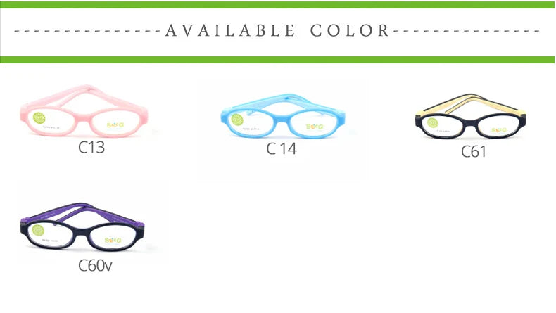 Secg Unisex Children's Full Rim Oval Silicone Tr 90 Eyeglasses 3155 Full Rim Secg