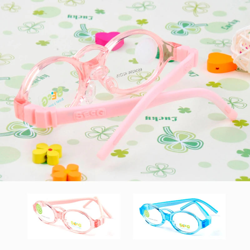 Secg Unisex Children's Full Rim Oval Tr 90 Silicone Eyeglasses 6934296 Full Rim Secg