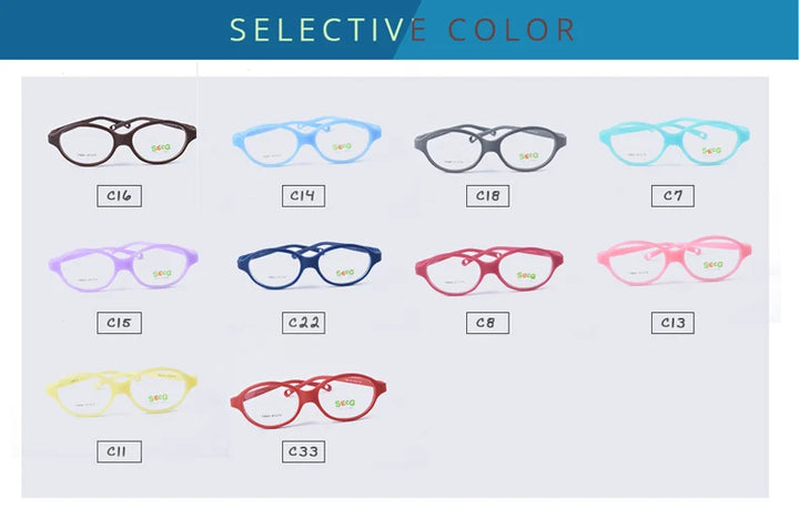 Secg Unisex Children's Full Rim Oval Tr 90 Rubber Eyeglasses 18691 Full Rim Secg
