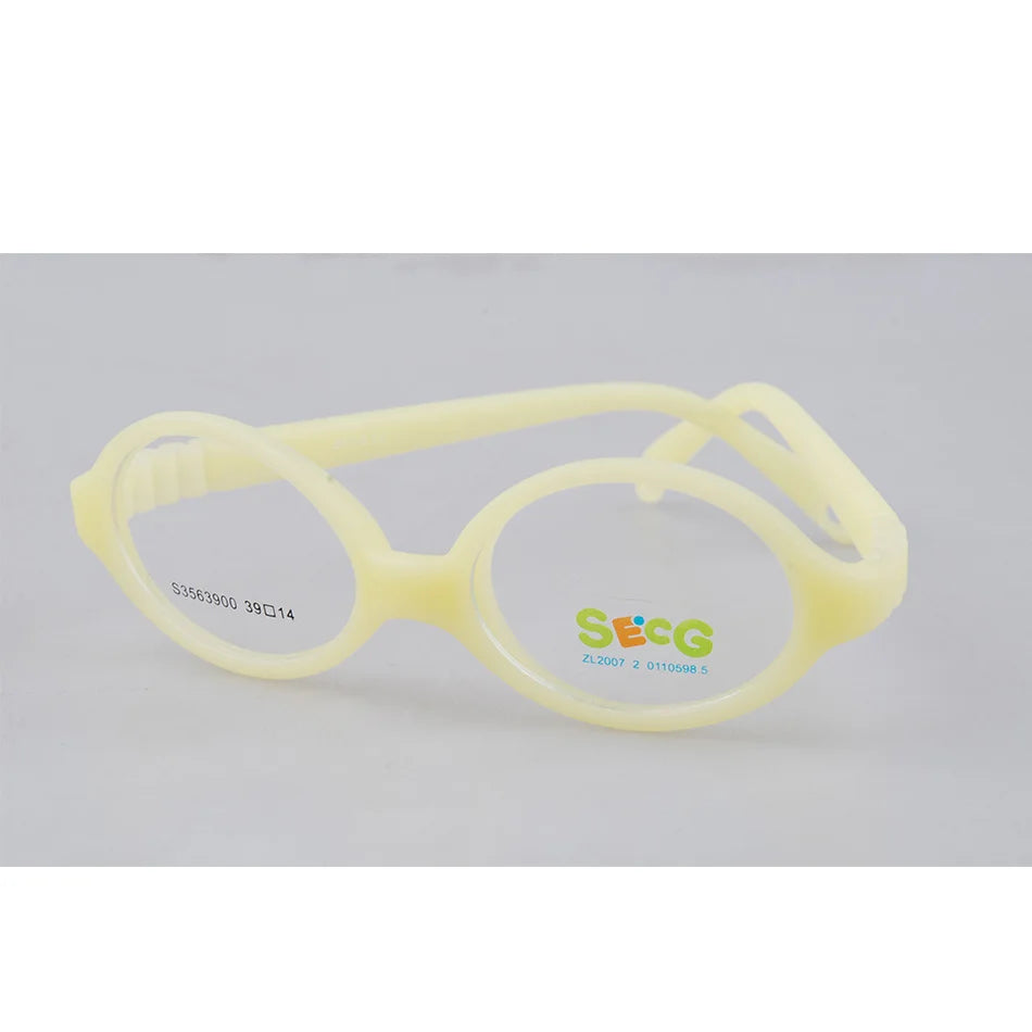 Secg Unisex Children's Full Rim Round Tr 90 Silicone Eyeglasses 3563 Full Rim Secg C11
