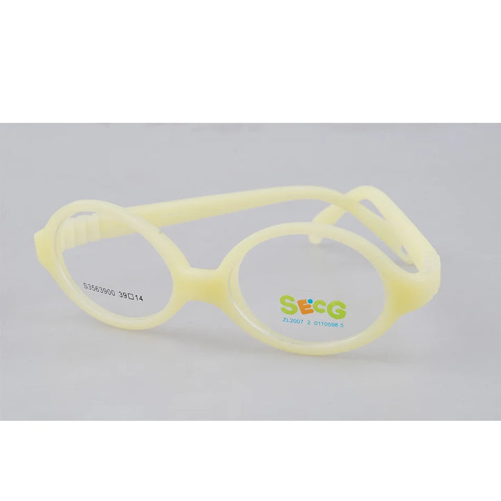 Secg Unisex Children's Full Rim Round Tr 90 Silicone Eyeglasses 3563 Full Rim Secg C11