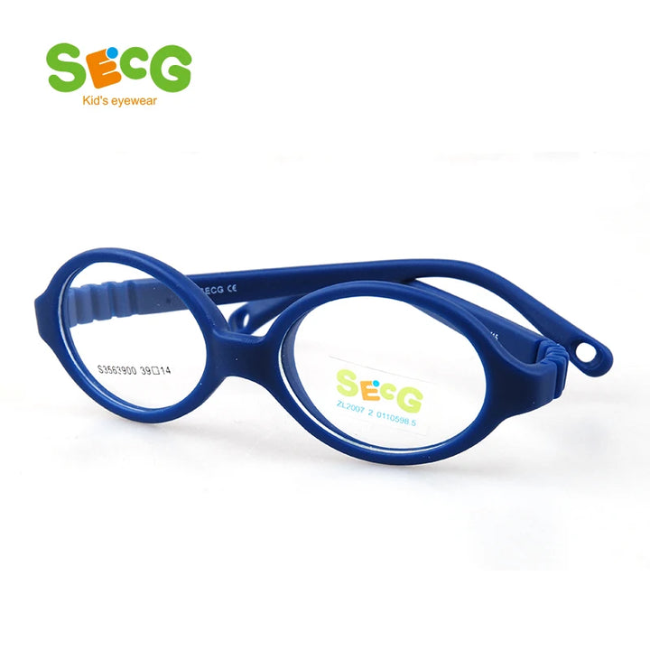 Secg Unisex Children's Full Rim Round Tr 90 Silicone Eyeglasses 3563 Full Rim Secg