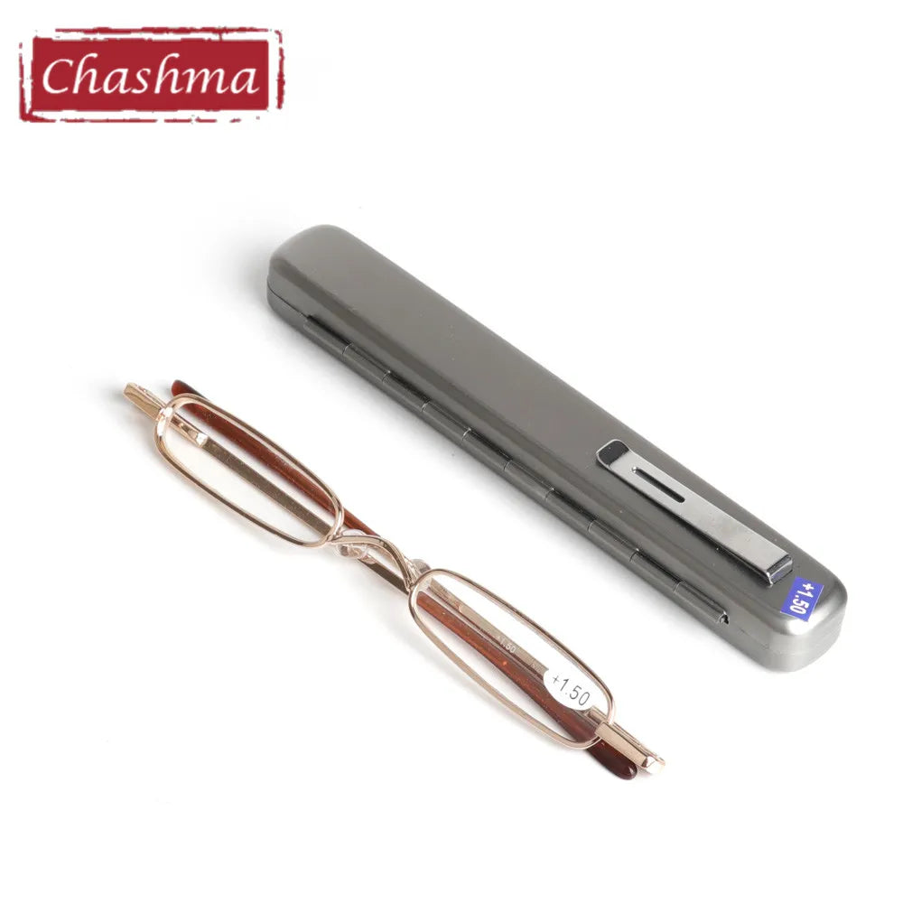Chashma Ottica Unisex Full Rim Slim Small Rectangle Alloy Reading Glasses 0390 Reading Glasses Chashma Ottica
