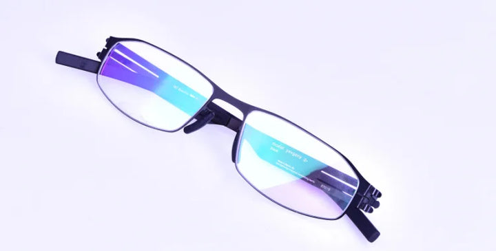 Aimee Women's Full Rim Oval Square Screwless Steel Eyeglasses 32145