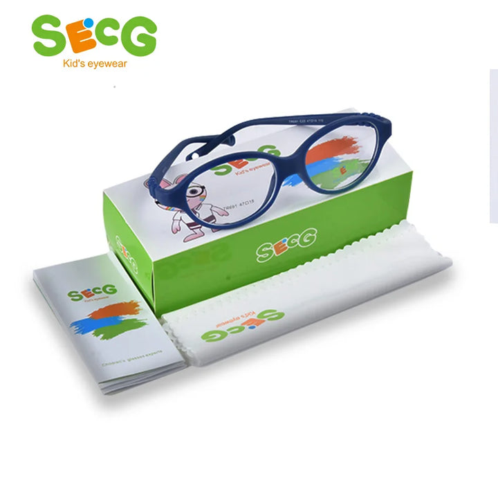 Secg Unisex Children's Full Rim Oval Tr 90 Rubber Eyeglasses 18691 Full Rim Secg