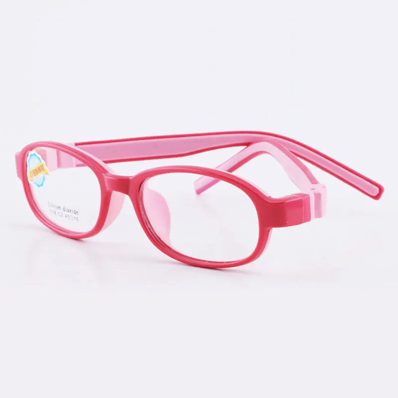 Reven Jate Unisex Children's Full Rim Oval Tr 90 Silicone Eyeglasses 51841