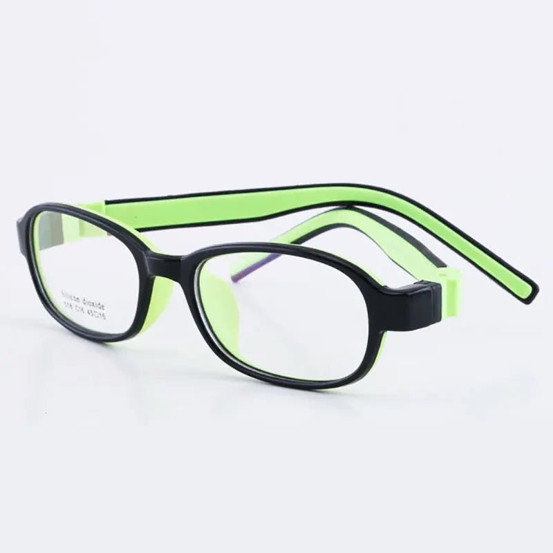 Reven Jate Unisex Children's Full Rim Oval Tr 90 Silicone Eyeglasses 51841
