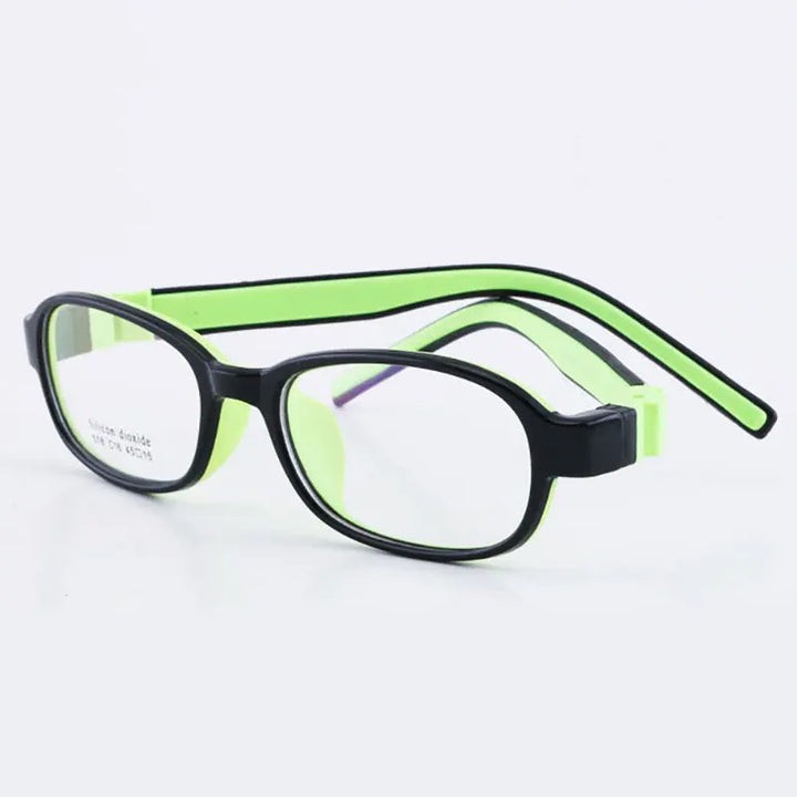 Reven Jate Unisex Children's Full Rim Oval Tr 90 Silicone Eyeglasses 51841