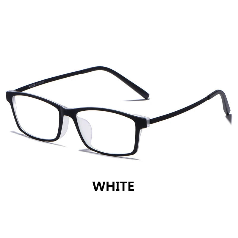 Kocolior Unisex Full Rim Square Titanium Eyeglasses 2097 Full Rim Kocolior White China