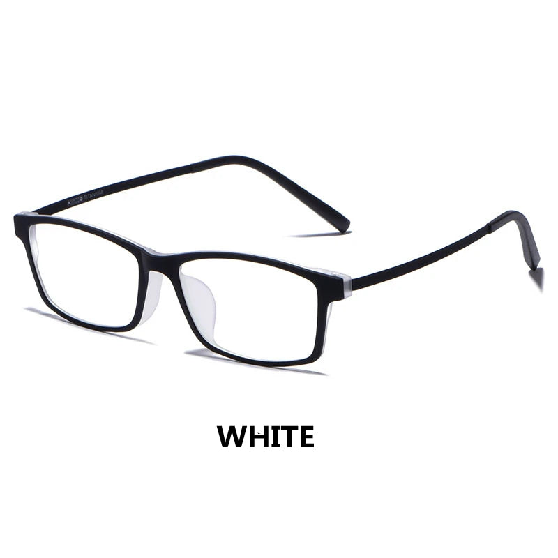 Kocolior Unisex Full Rim Square Titanium Eyeglasses 2097 Full Rim Kocolior White China 