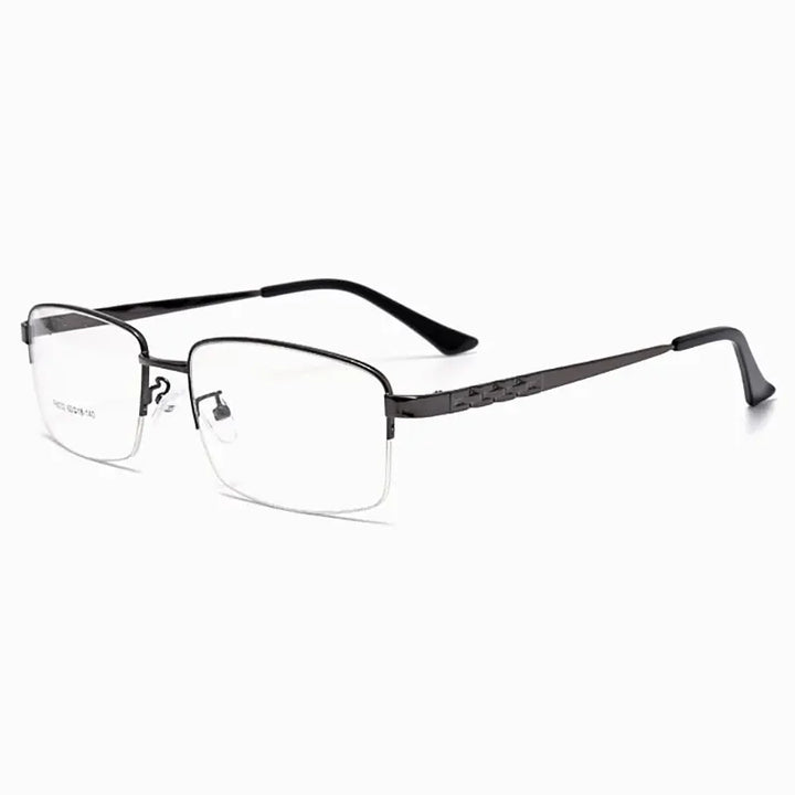Hotochki Men's Semi Rim Big Square Alloy Eyeglasses 603244