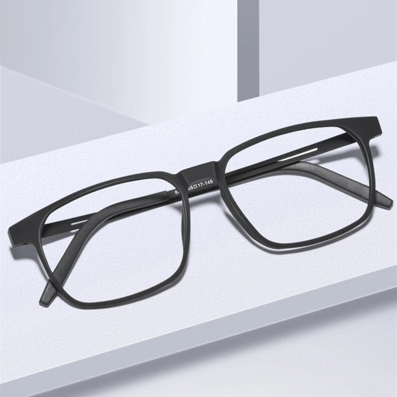 Kocolior Men's Full Rim Large Square Tr 90 Titanium Eyeglasses 3878 Full Rim Kocolior