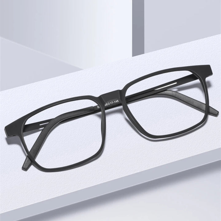 Kocolior Men's Full Rim Large Square Tr 90 Titanium Eyeglasses 3878 Full Rim Kocolior