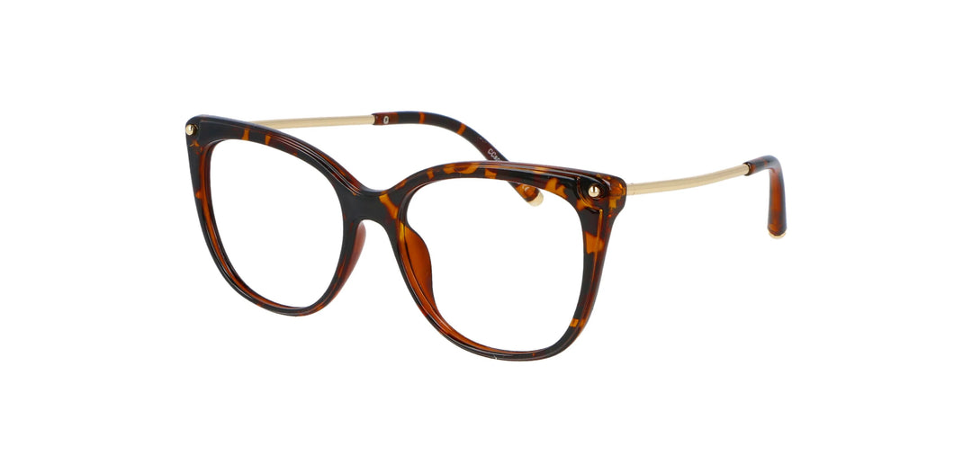 CCspace Women's Full Rim Cat Eye Tr 90 Titanium Reading Glasses R45818 Reading Glasses CCspace C6 leopard 0