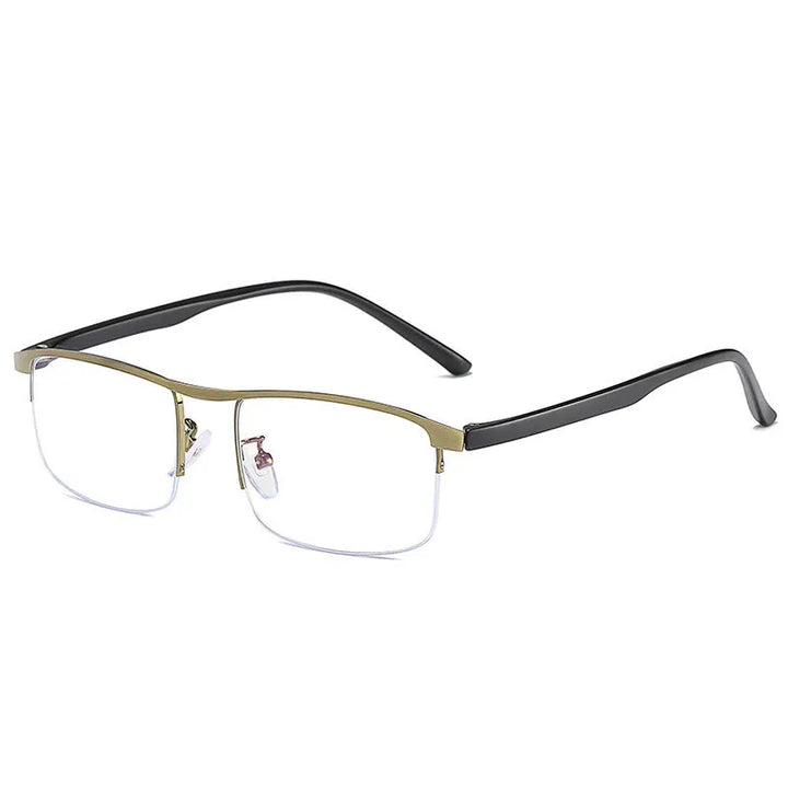 Hotochki Mens Semi Rim Square Alloy Eyeglasses Zy8801 Semi Rim Hotochki