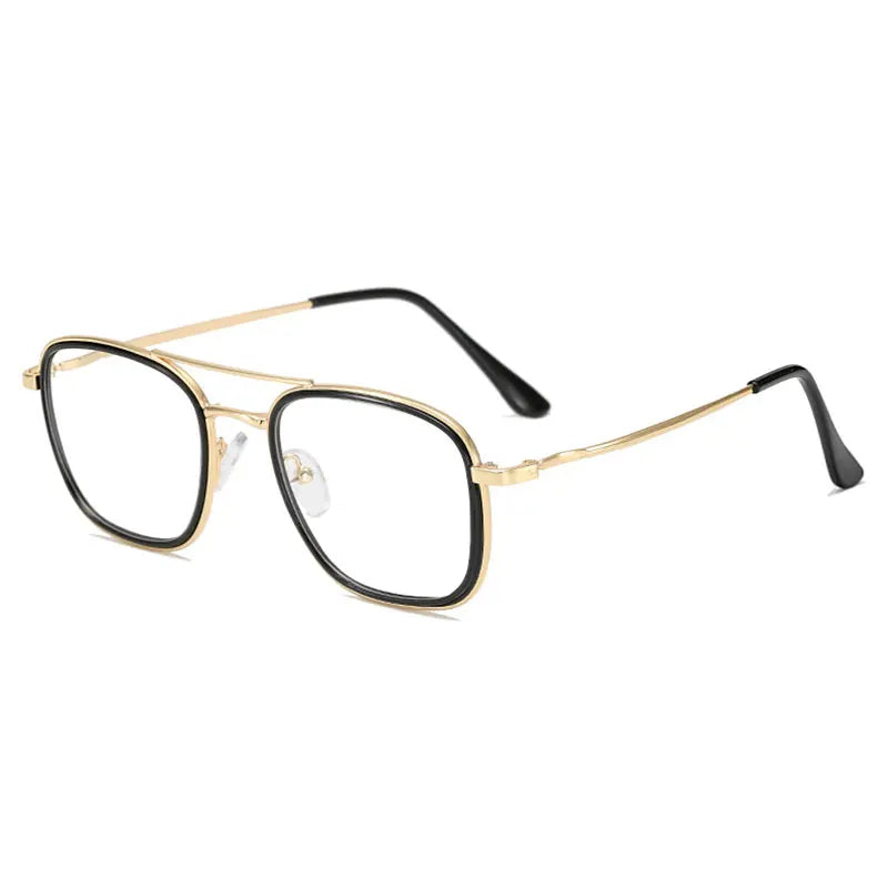 Handoer Women's Full Rim Square Double Bridge Tr 90 Alloy Eyeglasses 72624