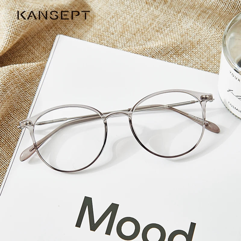 Kansept Women's Full Rim Round Acetate Eyeglasses 90045 Full Rim Kansept