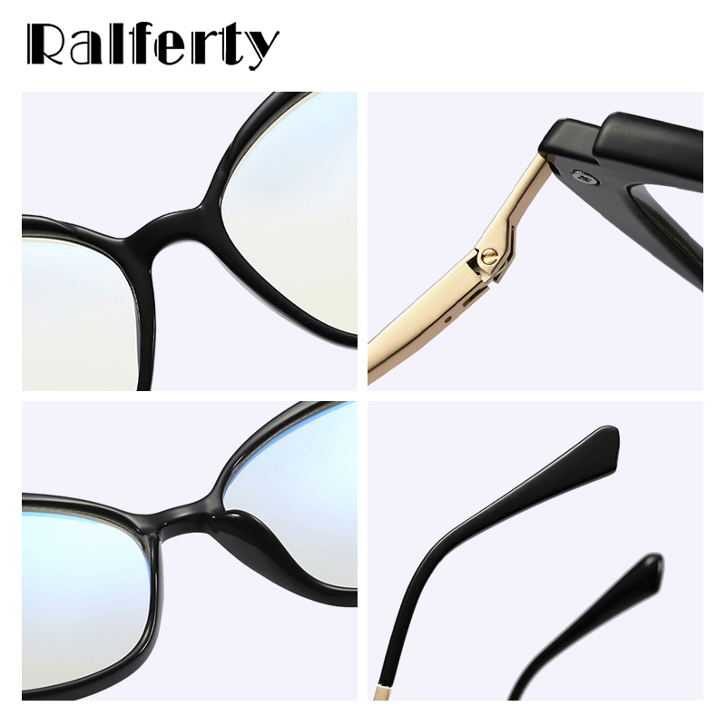 Ralferty Women's Full Rim Square Cat Eye Acetate Eyeglasses F95285 Full Rim Ralferty