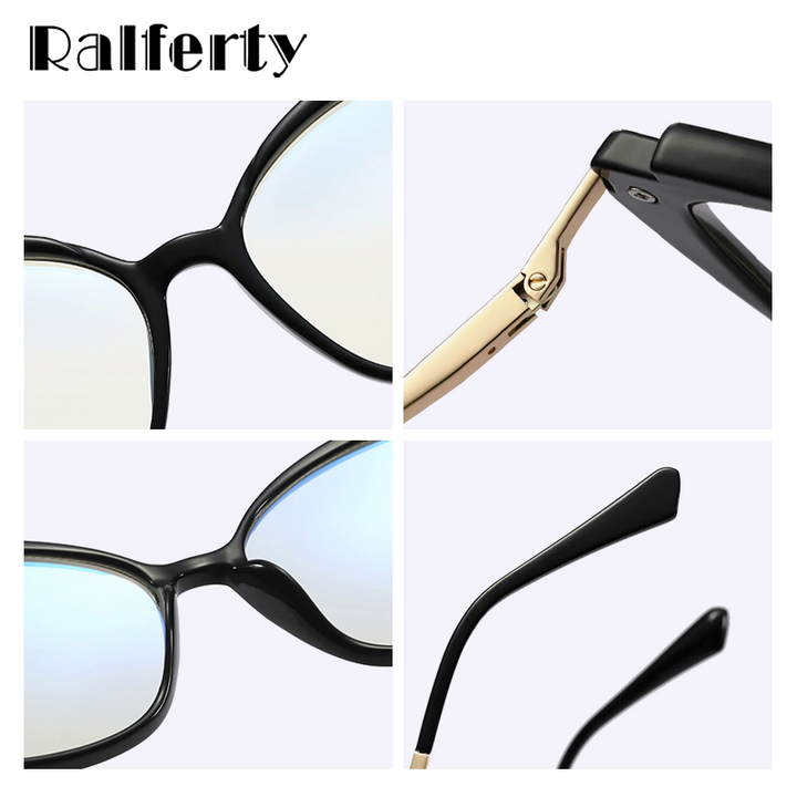 Ralferty Women's Full Rim Square Cat Eye Acetate Eyeglasses F95285 Full Rim Ralferty   