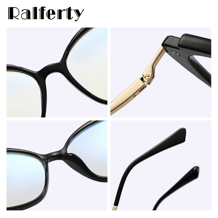 Ralferty Women's Full Rim Square Cat Eye Acetate Eyeglasses F95285 Full Rim Ralferty