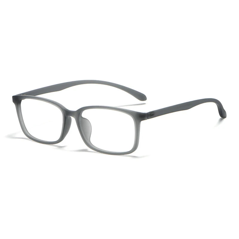 Hotony Unisex Full Rim Square Tr 90 Titanium Eyeglasses 98007 Full Rim Hotony GRAY