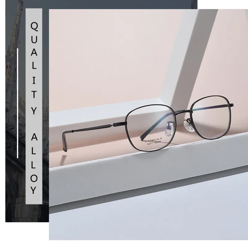Kocolior Unisex Full Rim Irregular Square Alloy Hyperopic Reading Glasses 80011 Reading Glasses Kocolior