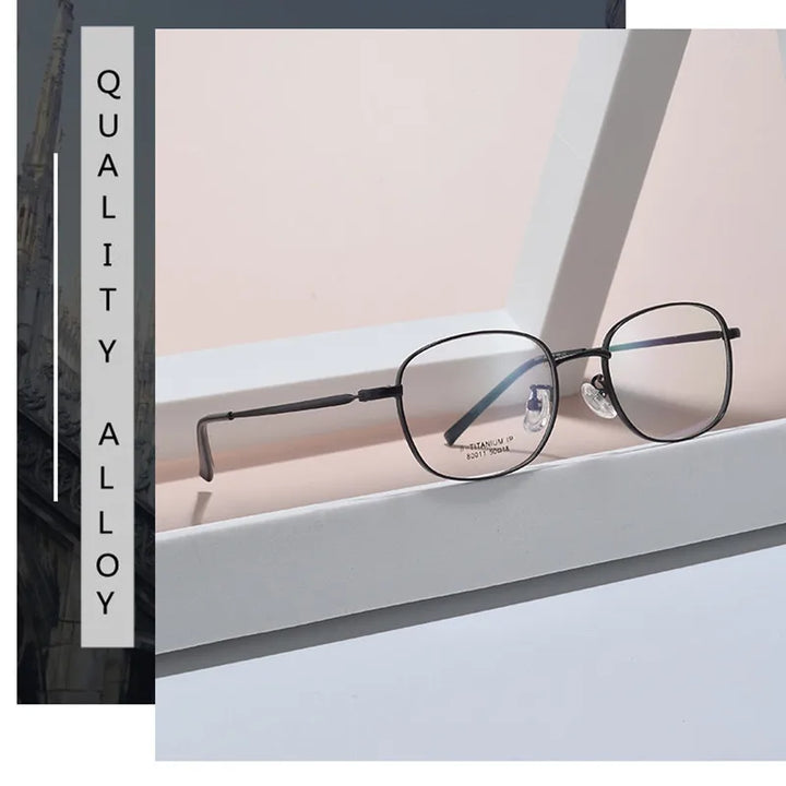 Kocolior Unisex Full Rim Irregular Square Alloy Hyperopic Reading Glasses 80011 Reading Glasses Kocolior