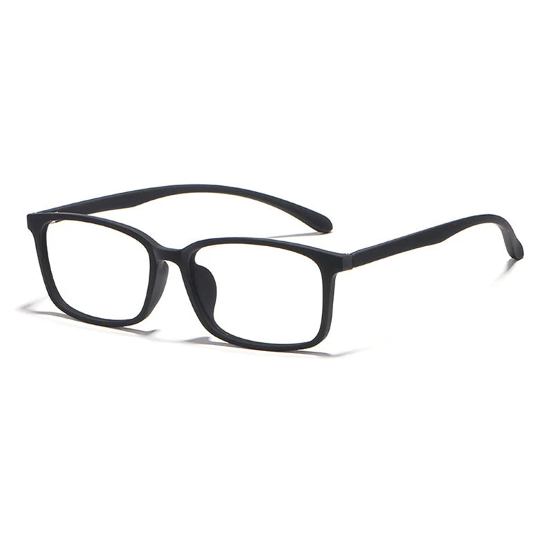 Hotony Unisex Full Rim Square Tr 90 Titanium Eyeglasses 98007 Full Rim Hotony black