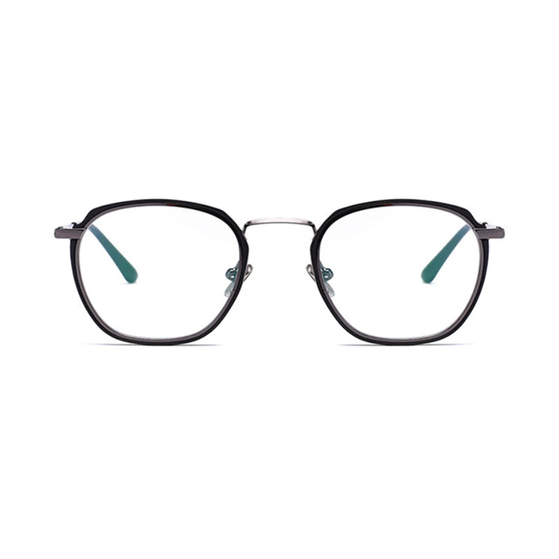 Aimee Unisex Full Rim Polygon Square Acetate Alloy Eyeglasses 54137 Full Rim Aimee