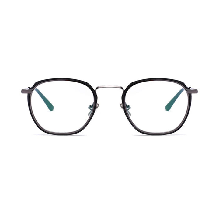 Aimee Unisex Full Rim Polygon Square Acetate Alloy Eyeglasses 54137 Full Rim Aimee