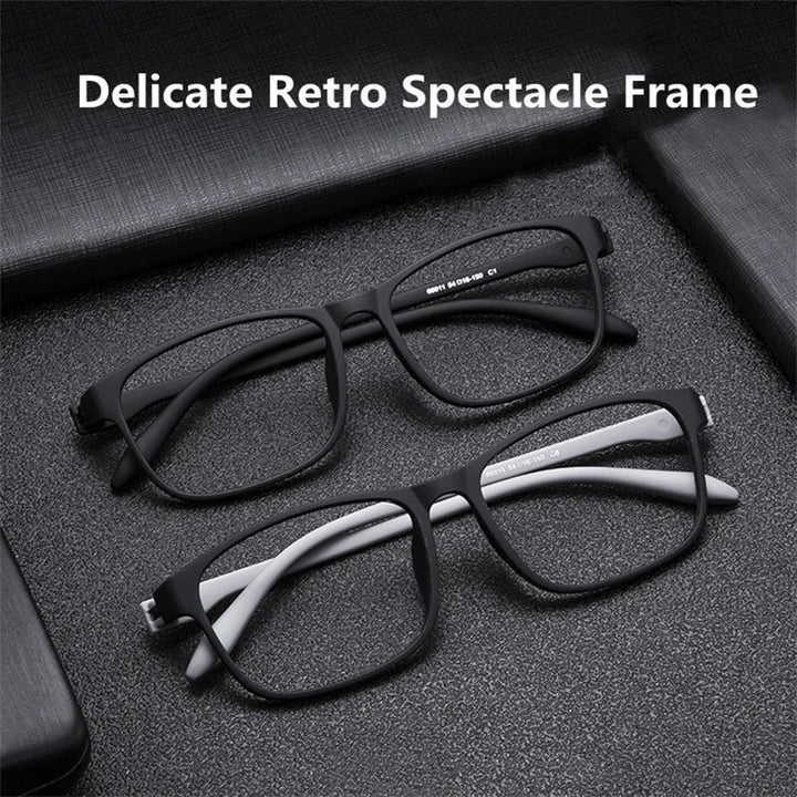 Kocolior Unisex Full Rim Square Tr 90 Hyperopic Reading Glasses 66011 Reading Glasses Kocolior   