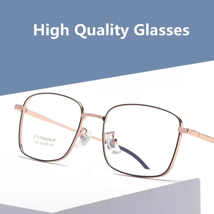 Kocolior Unisex Full Rim Square Titanium Eyeglasses 2320 Full Rim Kocolior