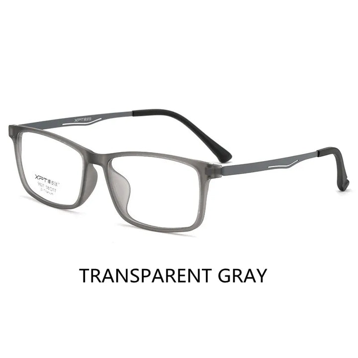 Kocolior Unisex Full Rim Big Square Tr 90 Titanium Eyeglasses 9827 Full Rim Kocolior Transparent Gray China 