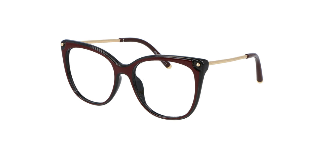 CCspace Women's Full Rim Cat Eye Tr 90 Titanium Reading Glasses R45818 Reading Glasses CCspace C5 red 0