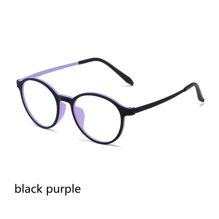 Kocolior Unisex Full Rim Round Rubber Titanium Hyperopic Reading Glasses 9135 Reading Glasses Kocolior
