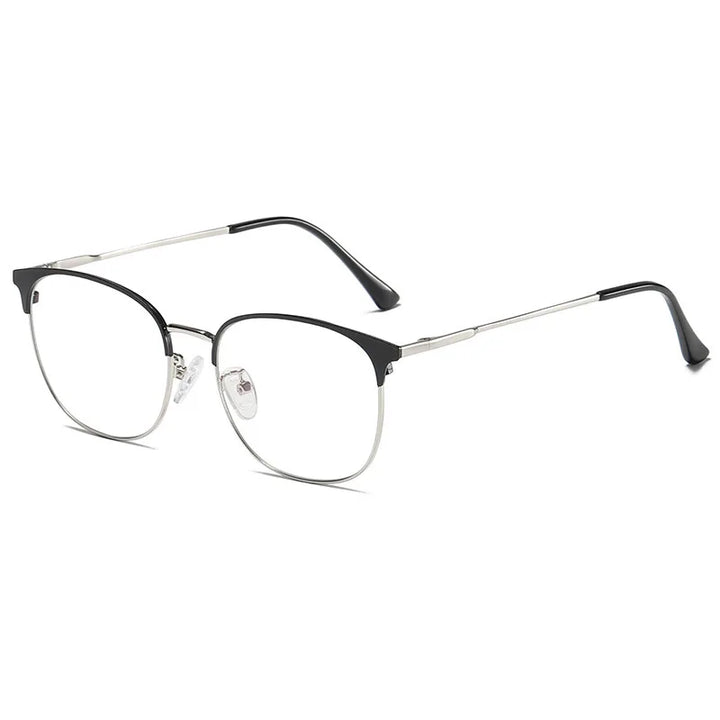 Kocolior Unisex Full Rim Square Acetate Alloy Brow Line Eyeglasses 9123 Full Rim Kocolior   