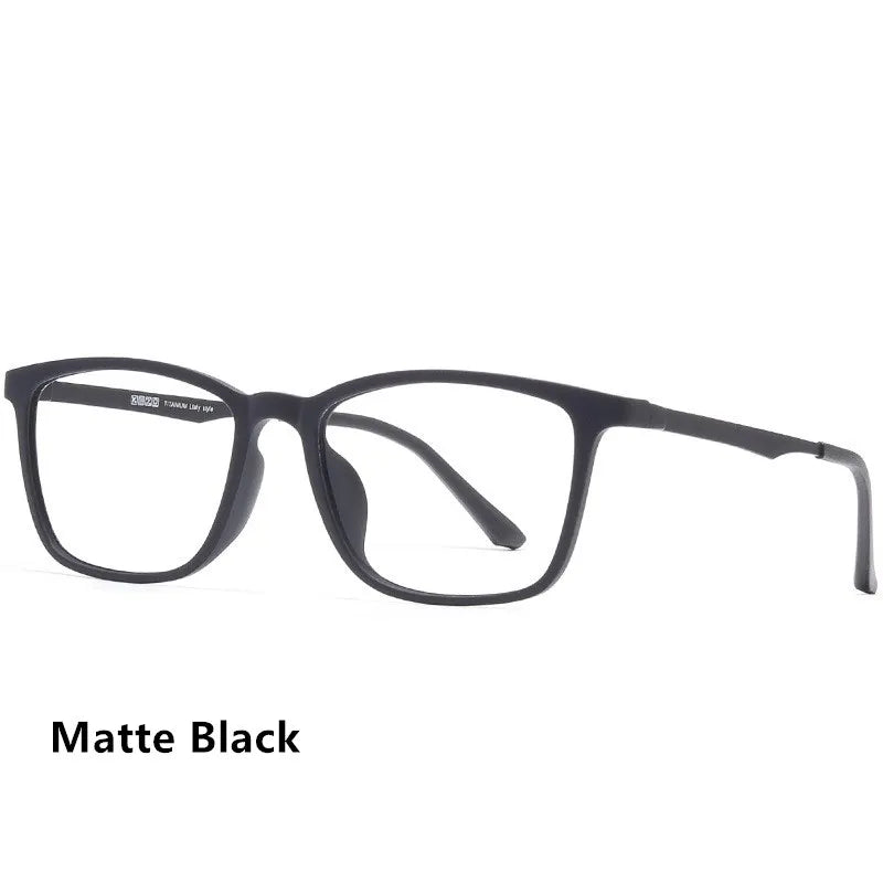 Kocolior Unisex Full Rim Square Titanium Tr 90 Eyeglasses 8808 Full Rim Kocolior Matte Black