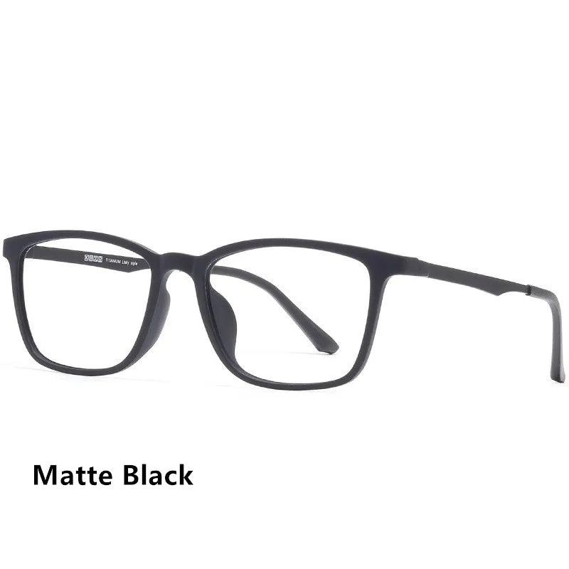 Kocolior Unisex Full Rim Square Titanium Tr 90 Eyeglasses 8808 Full Rim Kocolior Matte Black  