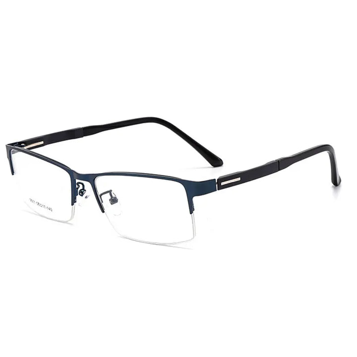 Hotochki Men's Semi Rim Square Brow Line Alloy Eyeglasses 951124