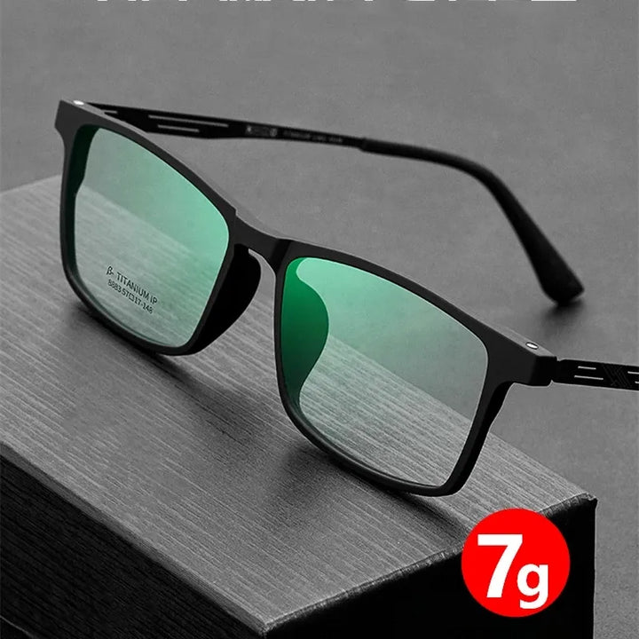 Kocolior Unisex Full Rim Square Titanium Alloy Hyperopic Reading Glasses 9824 Reading Glasses Kocolior