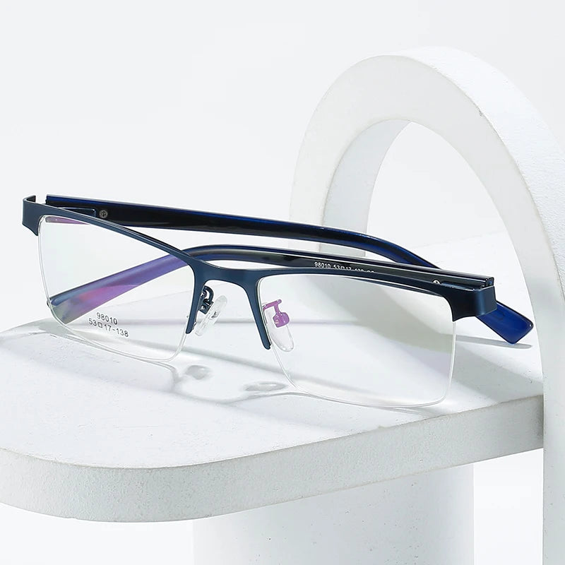 Hotochki Women's Semi Rim Square Alloy Eyeglasses 980104